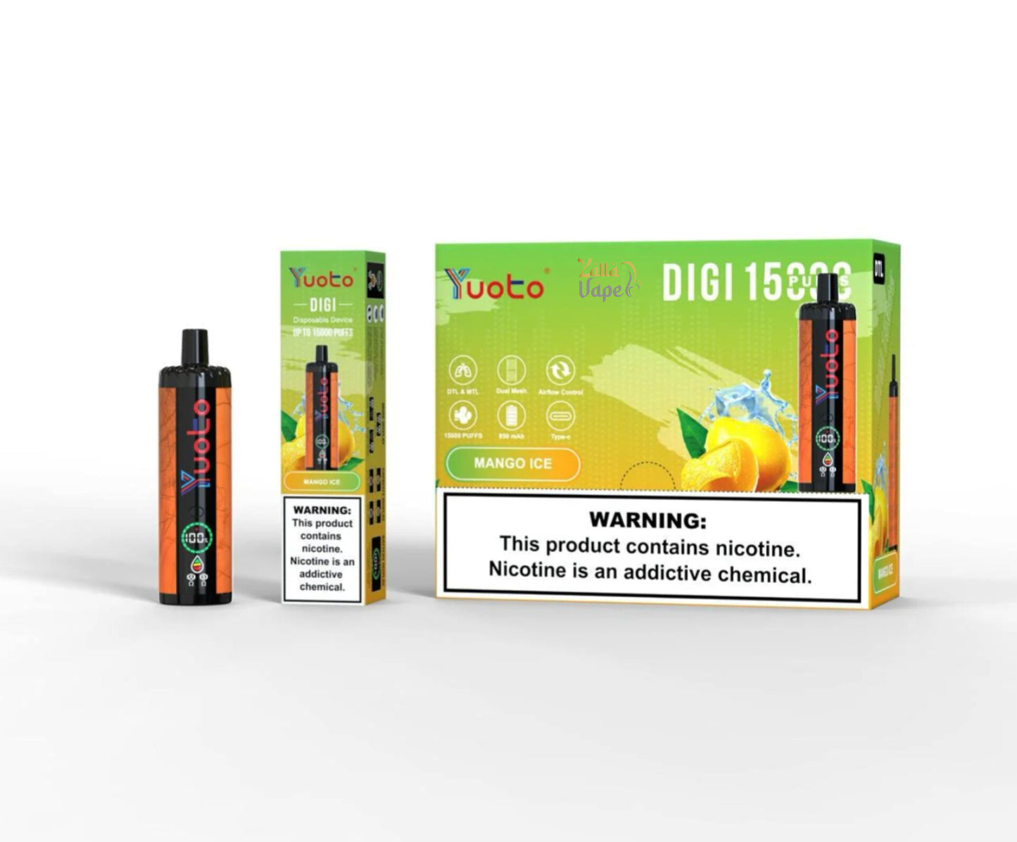 YUOTO DIGI 15000 Puffs 50mg/5% Nicotine