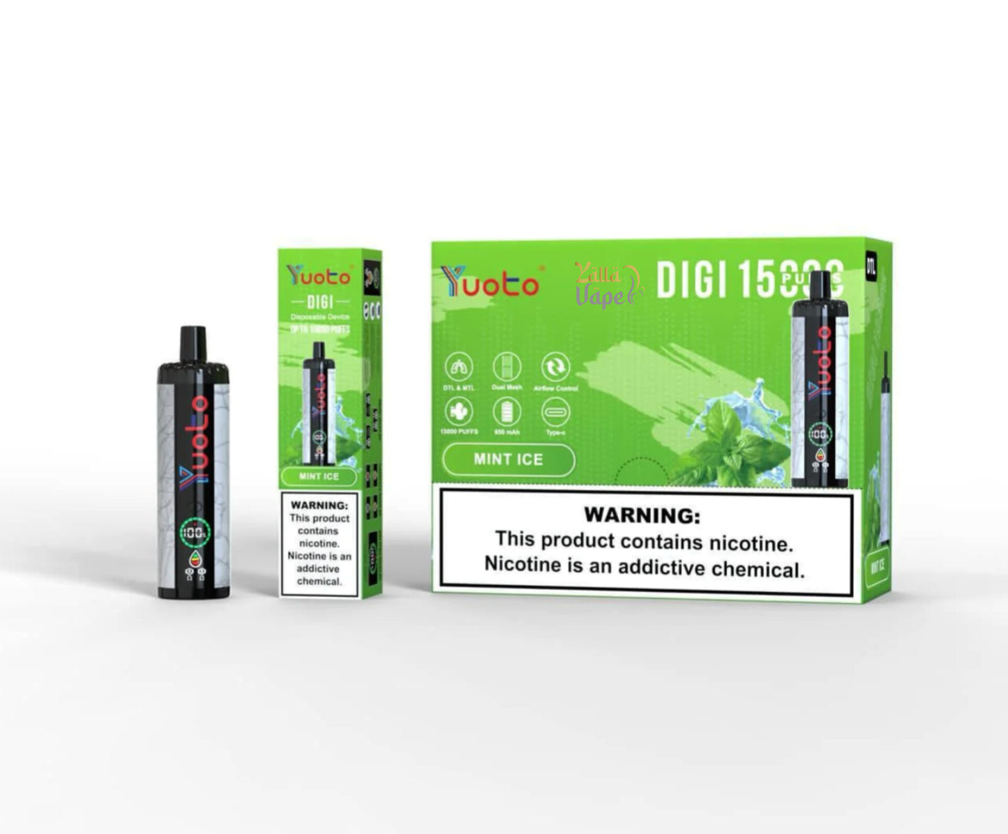 YUOTO DIGI 15000 Puffs 50mg/5% Nicotine