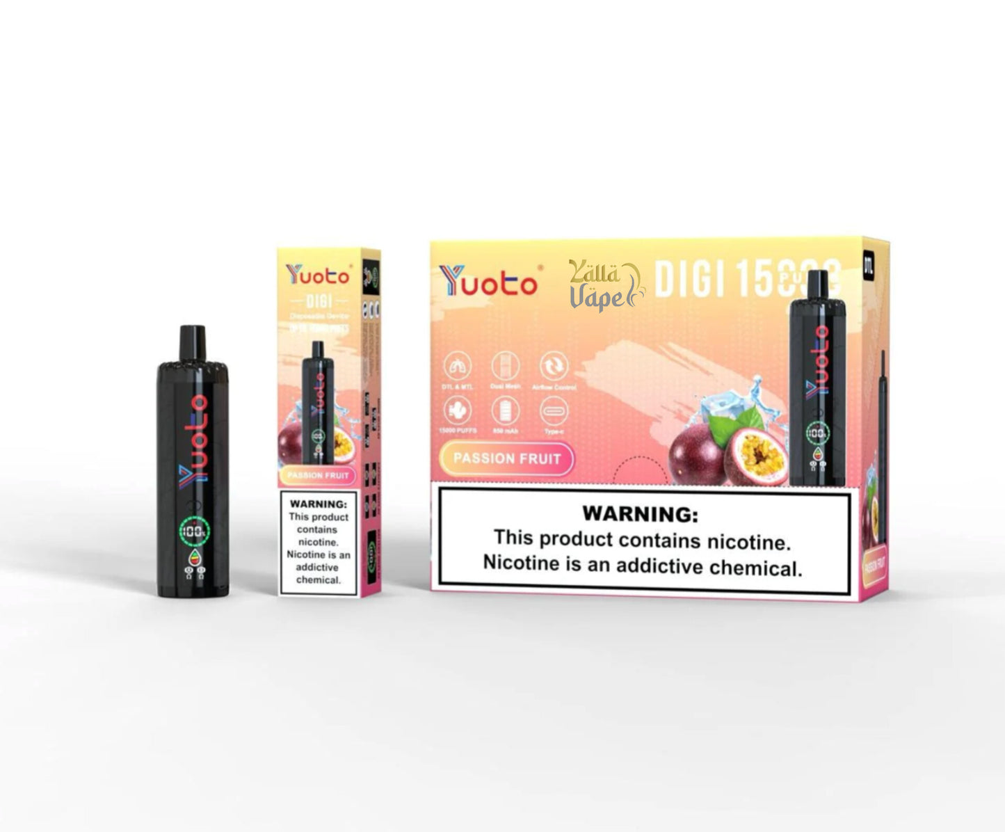 YUOTO DIGI 15000 Puffs 50mg/5% Nicotine