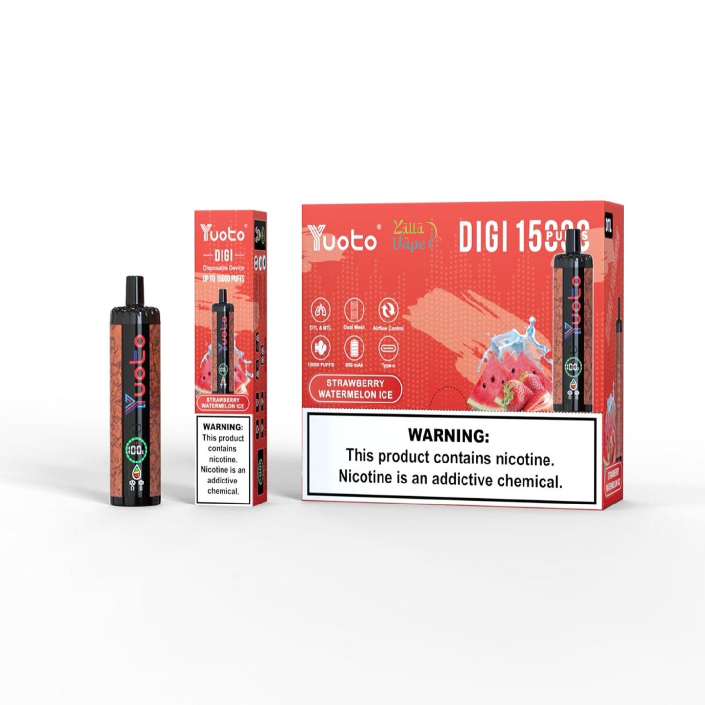 YUOTO DIGI 15000 Puffs 50mg/5% Nicotine