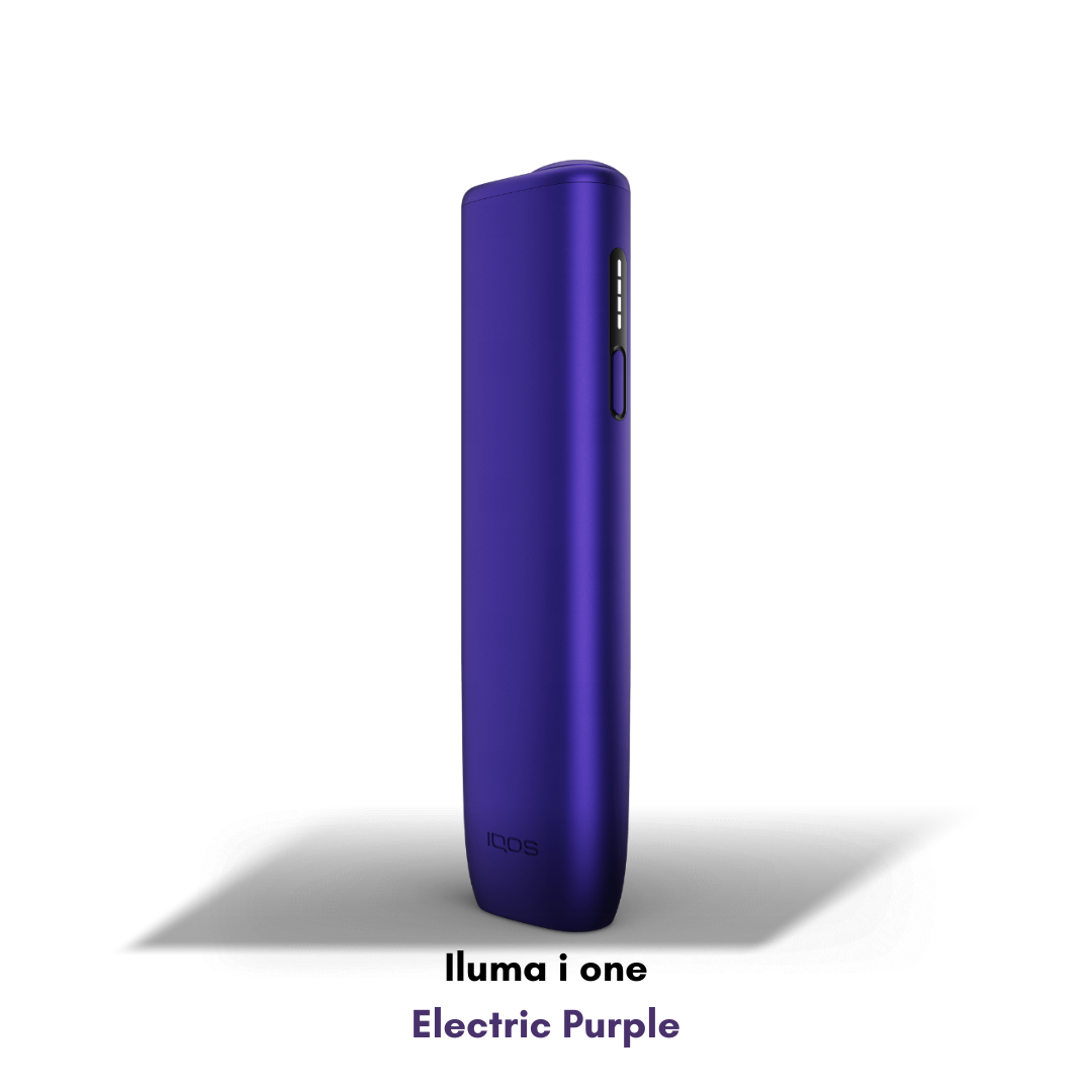  IQOS ILUMA i One Kit in Electric Purple – vibrant premium tobacco device (20 uses, no smoke).