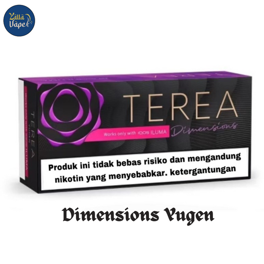IQOS TEREA Dimensions Yugen 10-pack tobacco sticks for IQOS ILUMA, heat-not-burn, made in Indonesia—exclusive in Dubai & UAE