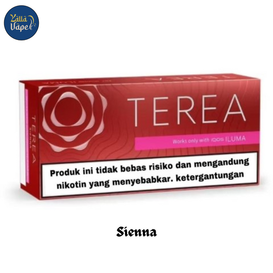 Authentic IQOS TEREA Sienna 10-Pack box made in Indonesia, compatible exclusively with IQOS ILUMA device and available for fast delivery in Dubai & UAE 