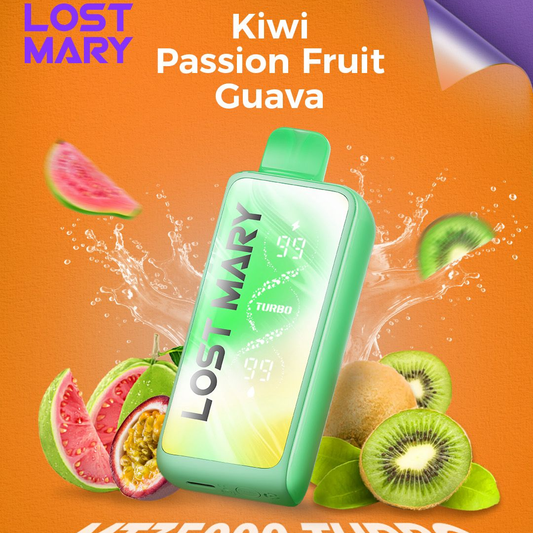 Lost Mary MT35000 Turbo 35K Puffs Kiwi Passion Fruit Guava disposable vape – vibrant tropical fruit blend device | Dubai, Abu Dhabi, Sharjah & UAE