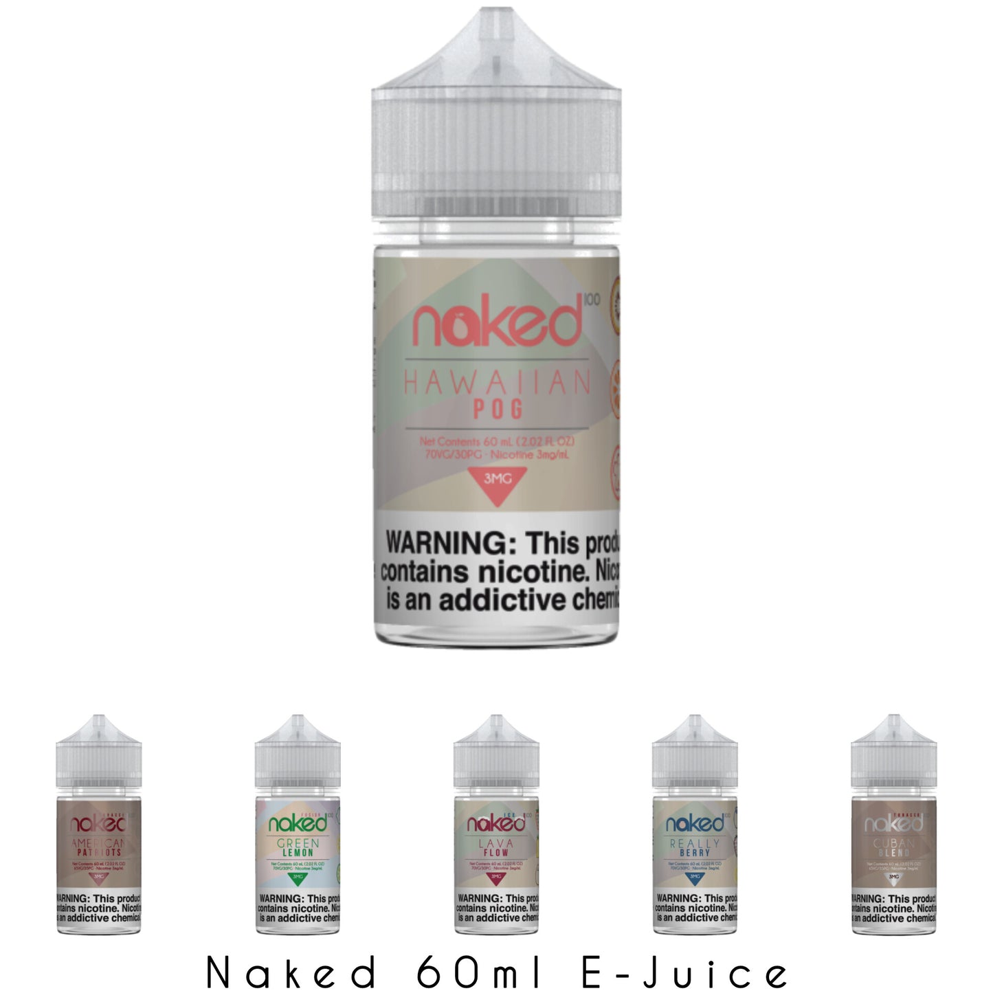 Naked 60ml Premium Vape Juice Bottle with Bold Flavor and Rich Clouds in Dubai UAE