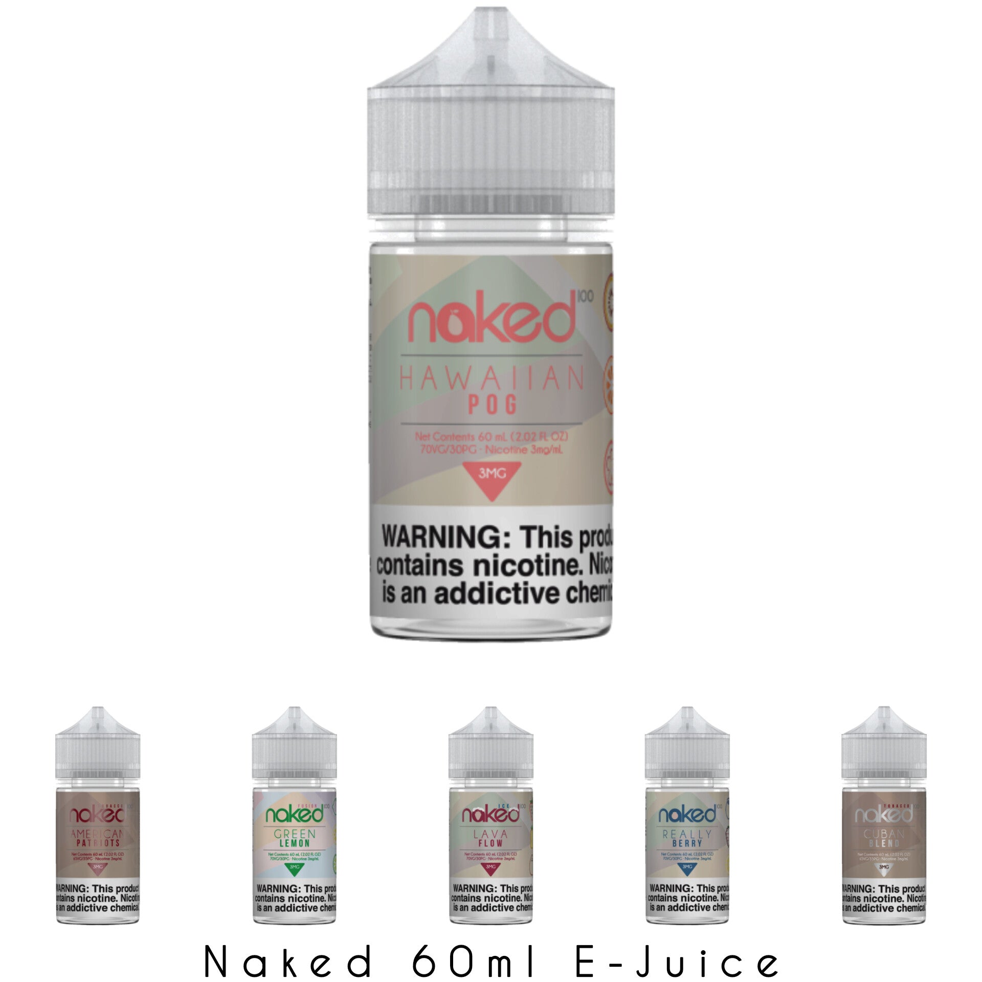 Naked 60ml Premium Vape Juice Bottle with Bold Flavor and Rich Clouds in Dubai UAE