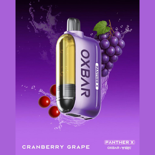 Oxbar Panther X 50K — Cranberry Grape tart-berry combo, 50,000 puffs disposable vape — Dubai UAE