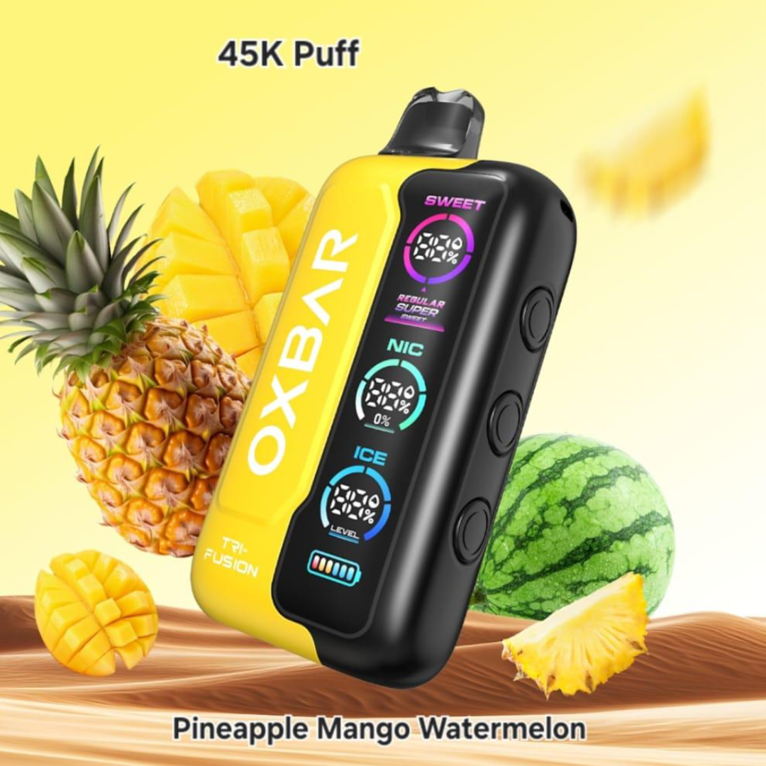 Oxbar Tri-Fusion 45000 Puffs Pineapple Mango Watermelon vape – tropical trio, UAE-wide free shipping