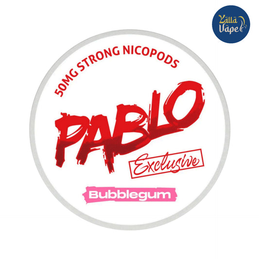 Pablo Exclusive Bubblegum 50mg Nicotine Pouches – premium, all-white, tobacco-free snus delivering an explosive bubblegum burst and a powerful 50mg nicotine kick. Engineered for experienced users, these slim, discreet pouches offer fast, on-the-go satisfaction for nicotine enthusiasts across Dubai, Abu Dhabi, and the entire UAE.
