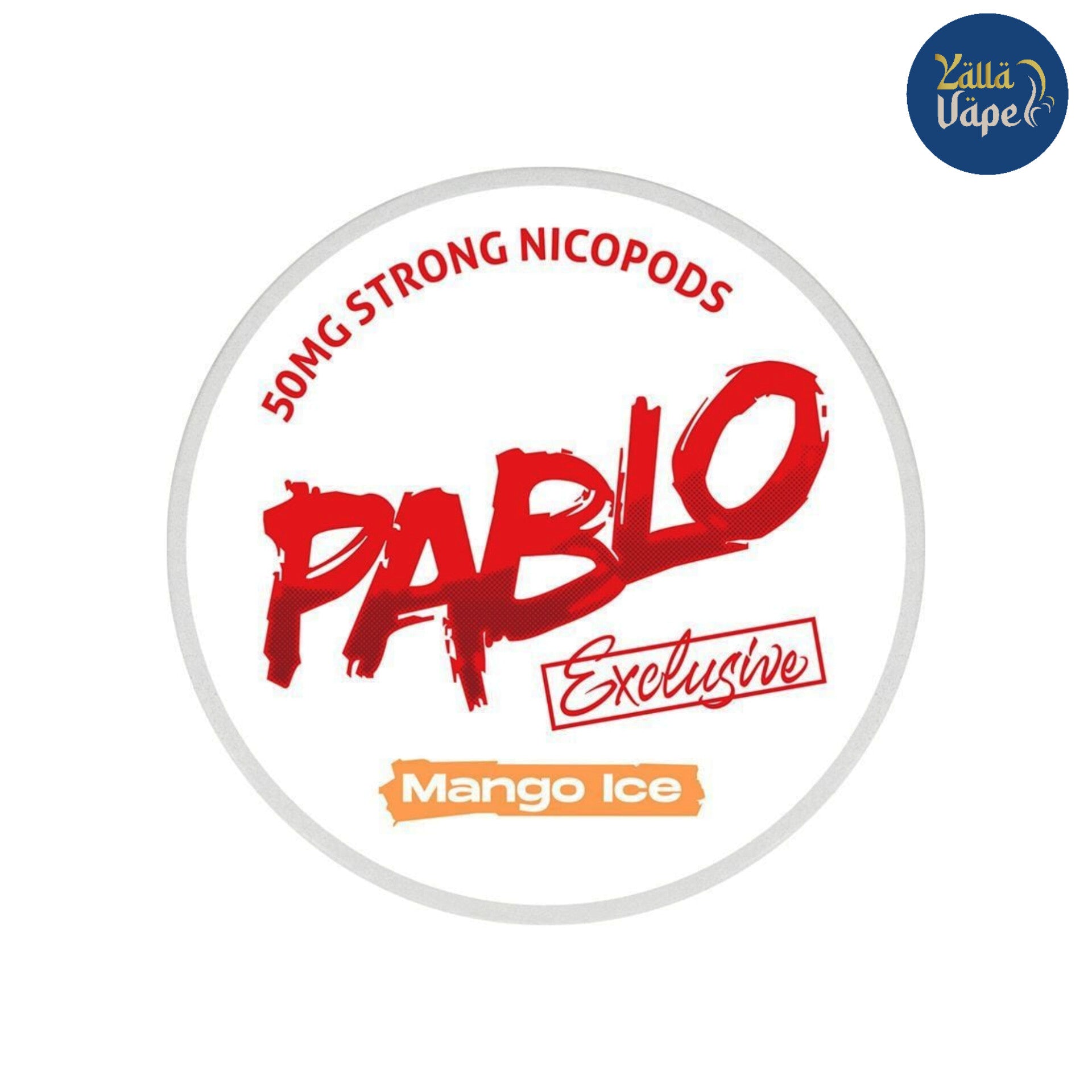 Pablo Mango Ice 50mg Nicotine Pouches – premium, all-white, tobacco-free snus delivering a bold tropical mango flavor fused with an invigorating icy mint finish and a powerful 50mg nicotine punch. Engineered for experienced users, these slim, discreet pouches provide on-the-go satisfaction in Dubai, Abu Dhabi, and across the UAE marketplace.