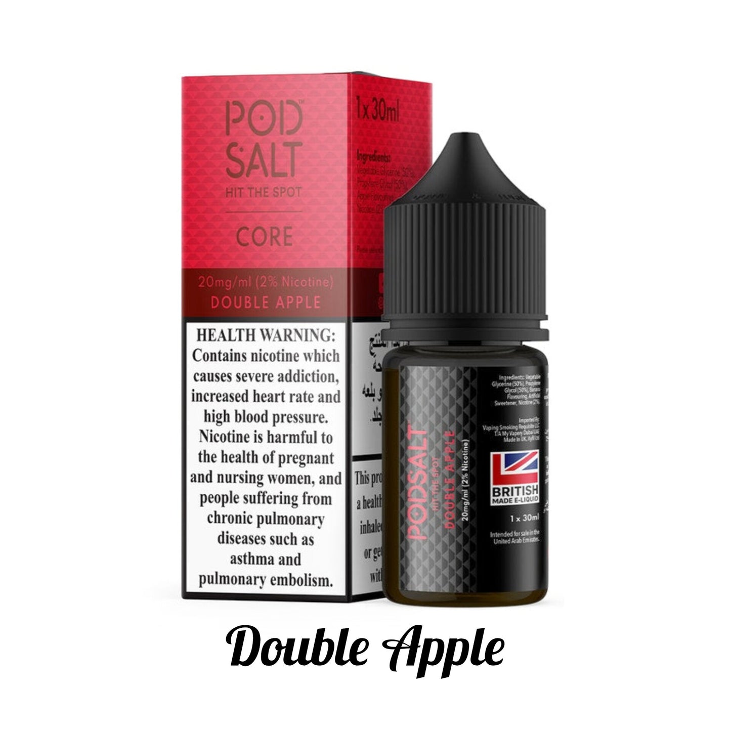 Pod Salt Core Double Apple 30ml 20mg Salt Nic Vape Juice UAE