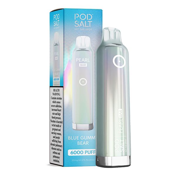 Pod Salt Pearl Bar 6000 Puffs Blue Gummy Bear 20mg Disposable Vape Sweet Candy Flavor Rechargeable Mesh Coil UAE