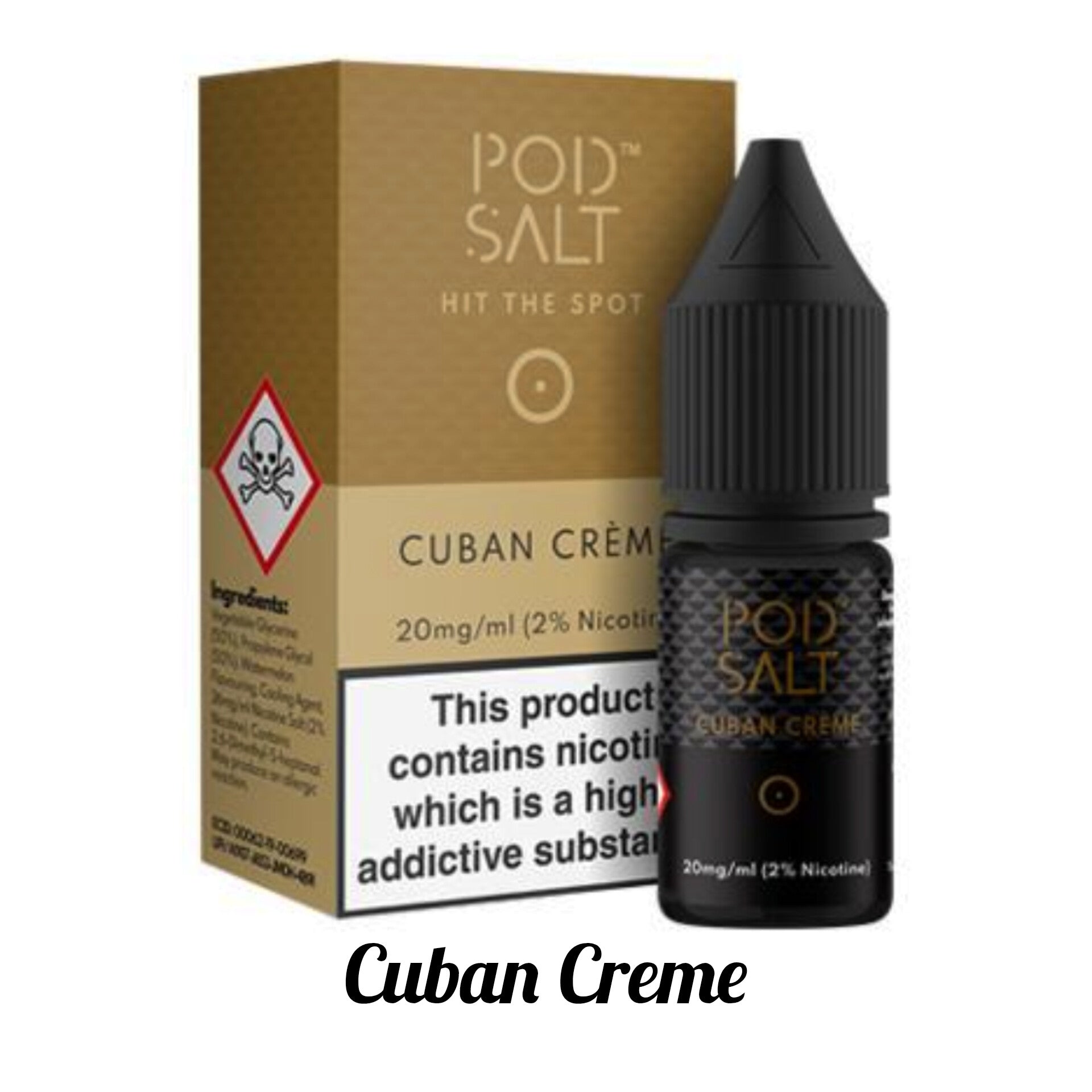 Pod Salt Core Cuban Creme 30ml 20mg Salt Nic Vape Juice UAE