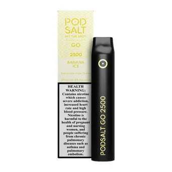 Pod Salt Go 2500 Puffs 20mg Banana Ice Disposable Vape sweet banana ice flavor vape UAE