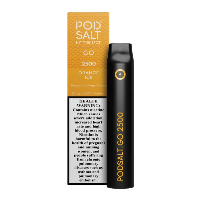 Pod Salt Go 2500 Puffs 20mg Orange Ice Disposable Vape citrus orange ice flavor UAE