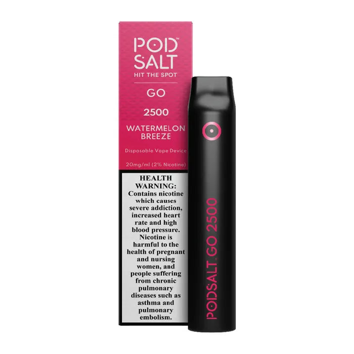 Pod Salt Go 2500 Puffs 20mg Watermelon Breeze Disposable Vape refreshing watermelon flavor UAE