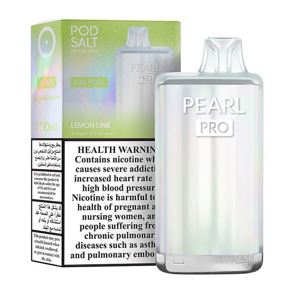 Pod Salt Pearl Pro 10000 Puffs Strawberry Lime 20mg Disposable Vape sweet strawberry with tangy lime flavor in UAE