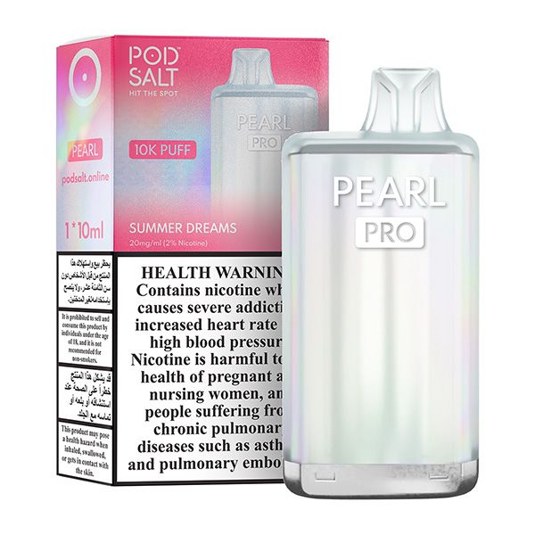 Pod Salt Pearl Pro 10000 Puffs Summer Dreams 20mg Disposable Vape tropical mixed fruit flavor available in Dubai UAE