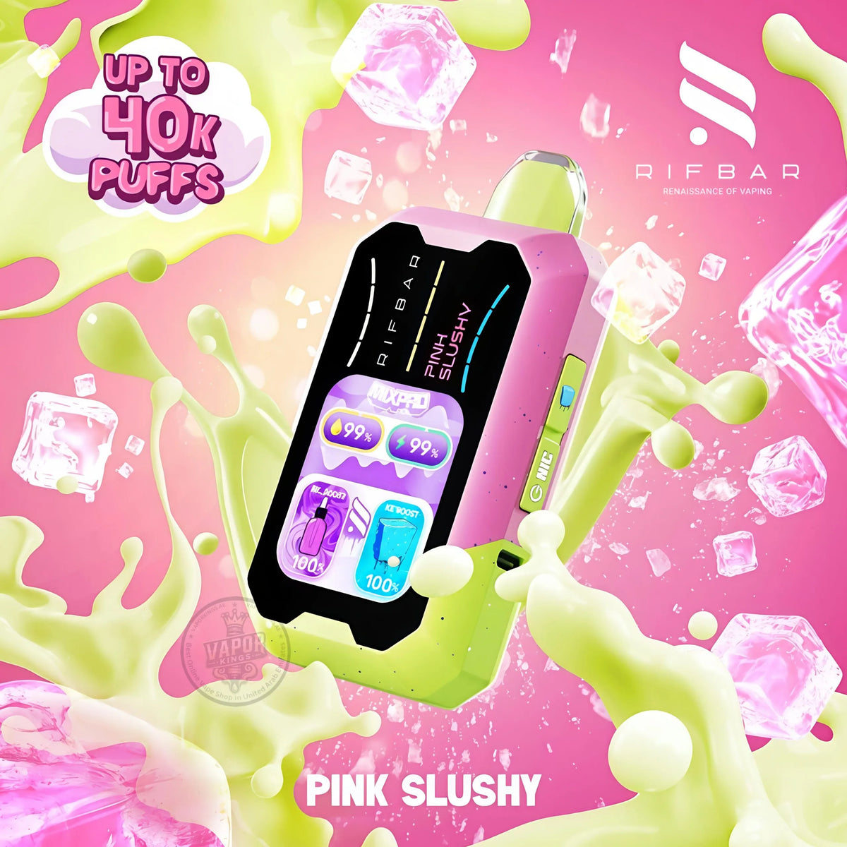 Rifbar Mixpro 40000 Puffs Pink Slushy disposable vape flavor
