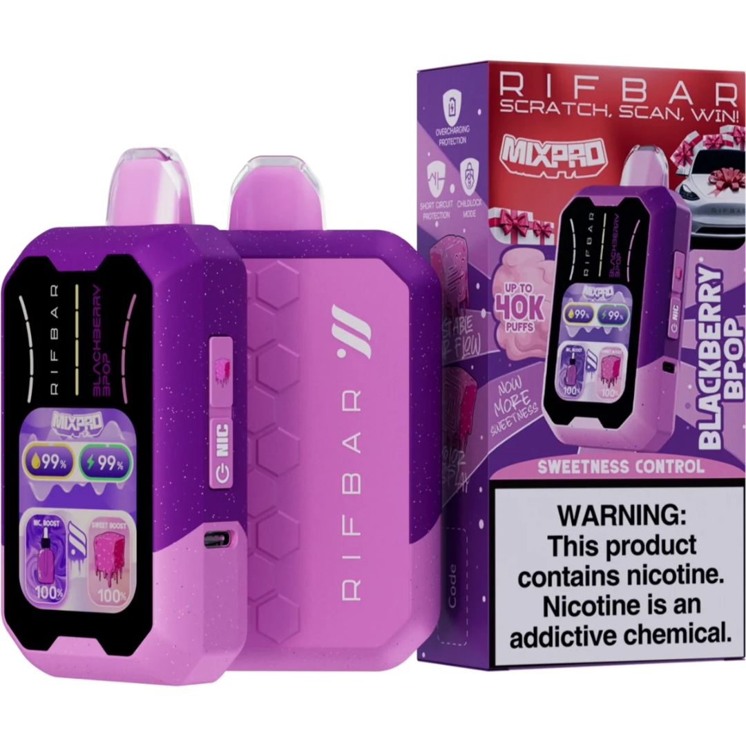 Rifbar Mixpro 40000 Puffs Blackberry BPOP disposable vape flavor