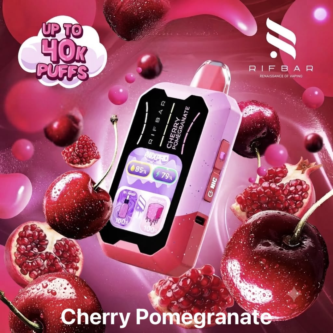 Rifbar Mixpro 40000 Puffs Cherry Pomegranate disposable vape flavor