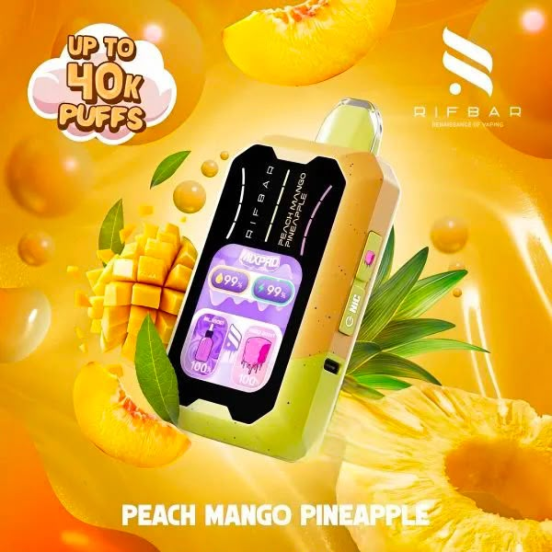 Rifbar Mixpro 40000 Puffs Peach Mango Pineapple disposable vape flavor