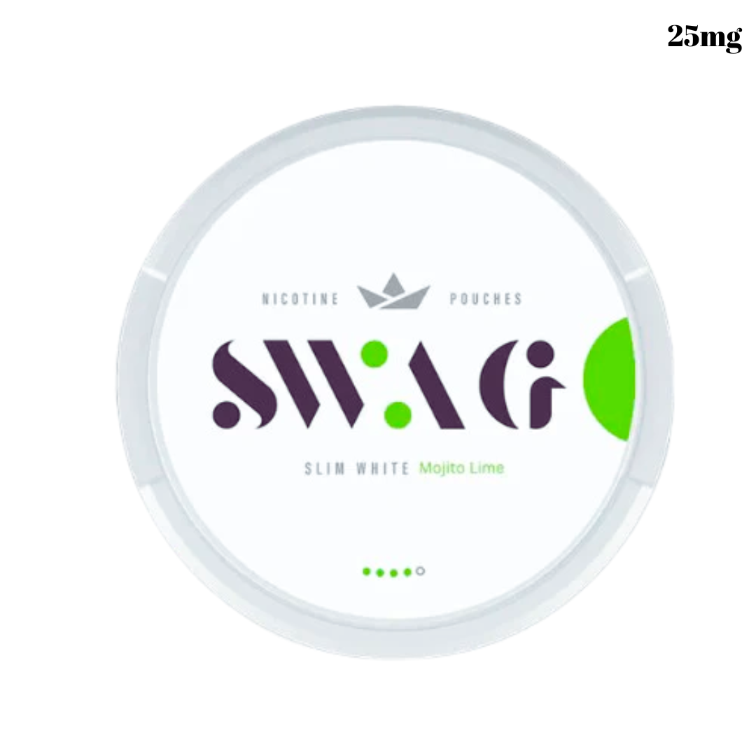 SWAG Mojito Lime 25mg (4-dot) — zesty lime mojito flavor, strong slim pouches, tobacco-free UAE