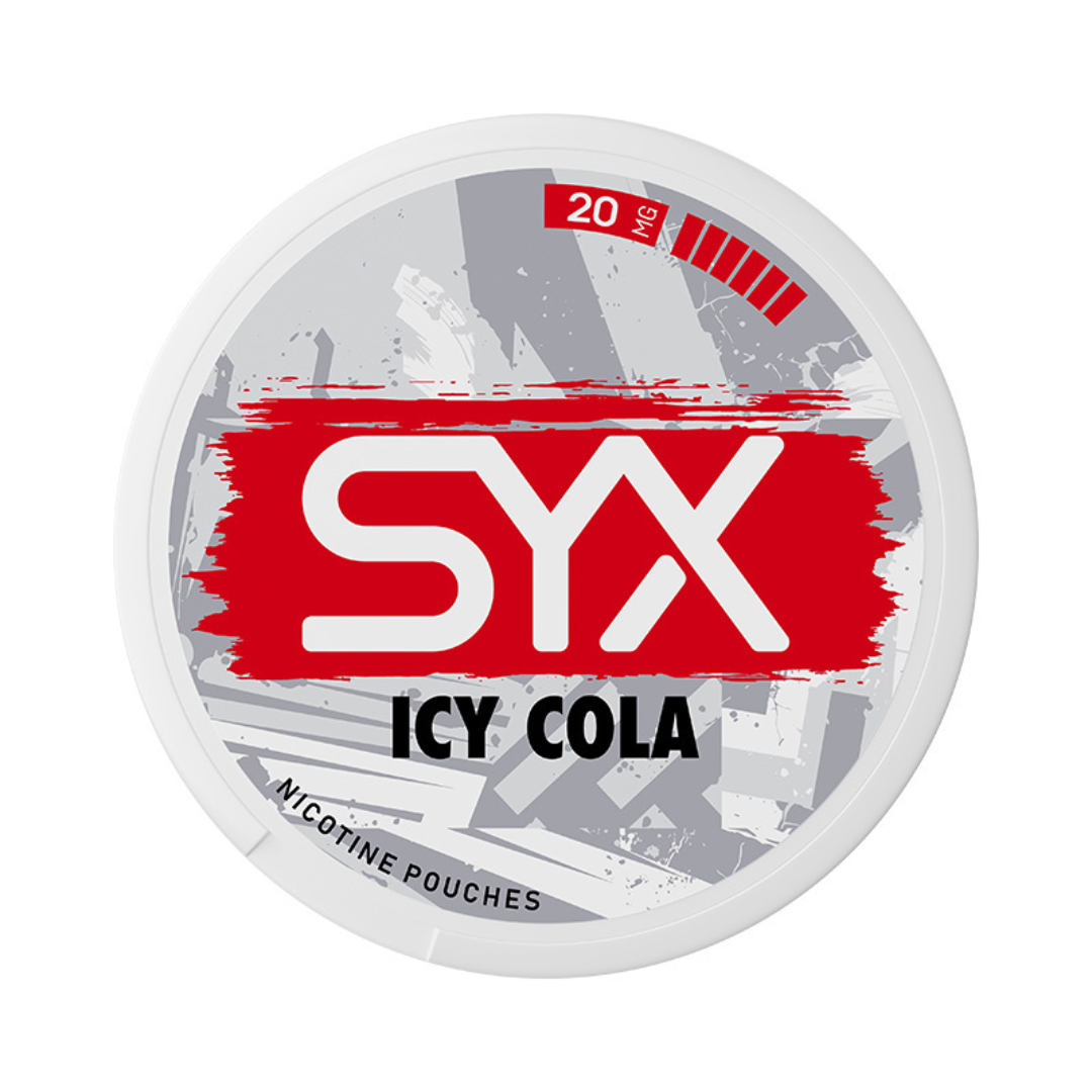 SYX Icy Cola 20mg nicotine pouches extra strong tin in Dubai UAE