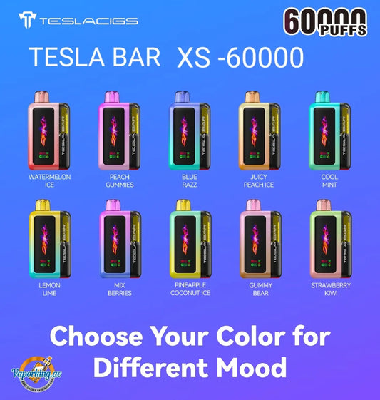 TESLA BAR XS 60000 Puffs 50mg Disposable Vape in Dubai UAE