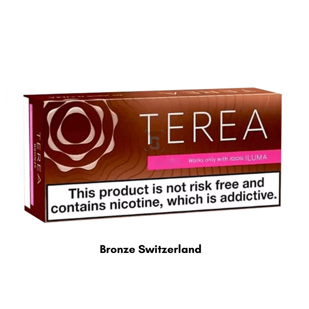IQOS TEREA Bronze Switzerland for ILUMA, rich tobacco flavor with warm woody notes – Dubai UAE