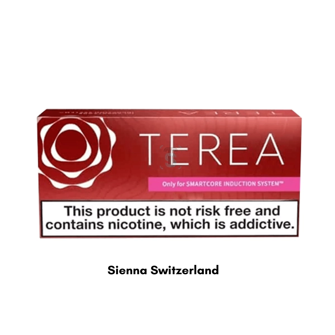 IQOS TEREA Sienna Swiss ILUMA stick – light, smooth tobacco with warm woody and subtle tea notes.