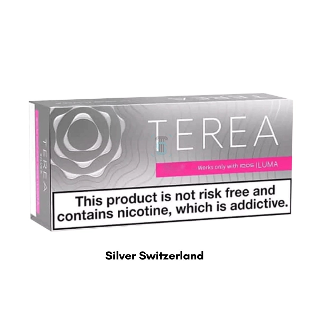 IQOS TEREA Silver Swiss ILUMA stick – smooth, mild tobacco flavor with delicate herbal notes.