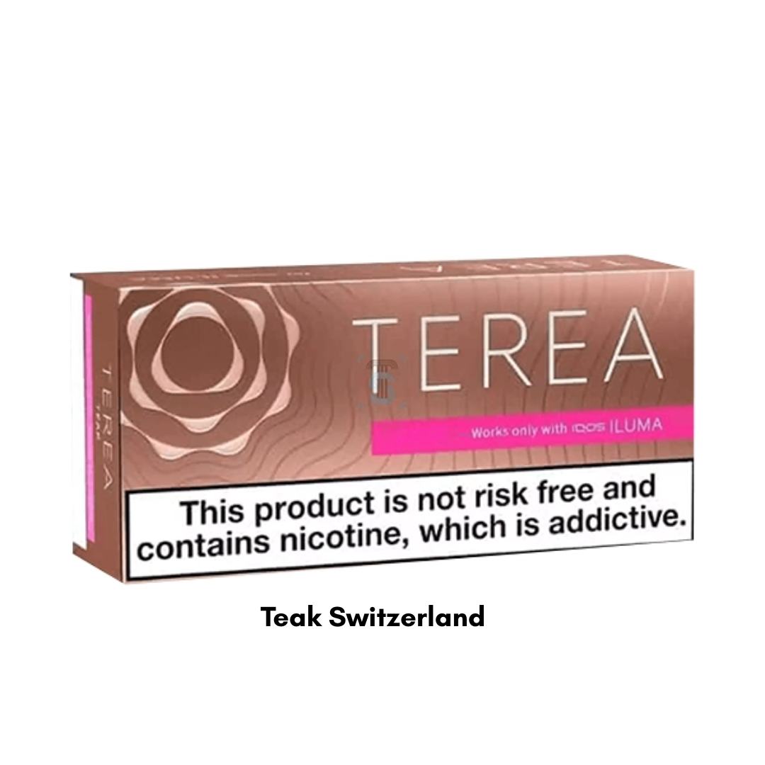 IQOS TEREA Teak Swiss ILUMA tobacco stick – earthy, robust tobacco flavor, designed for ex-smokers craving full-flavor.