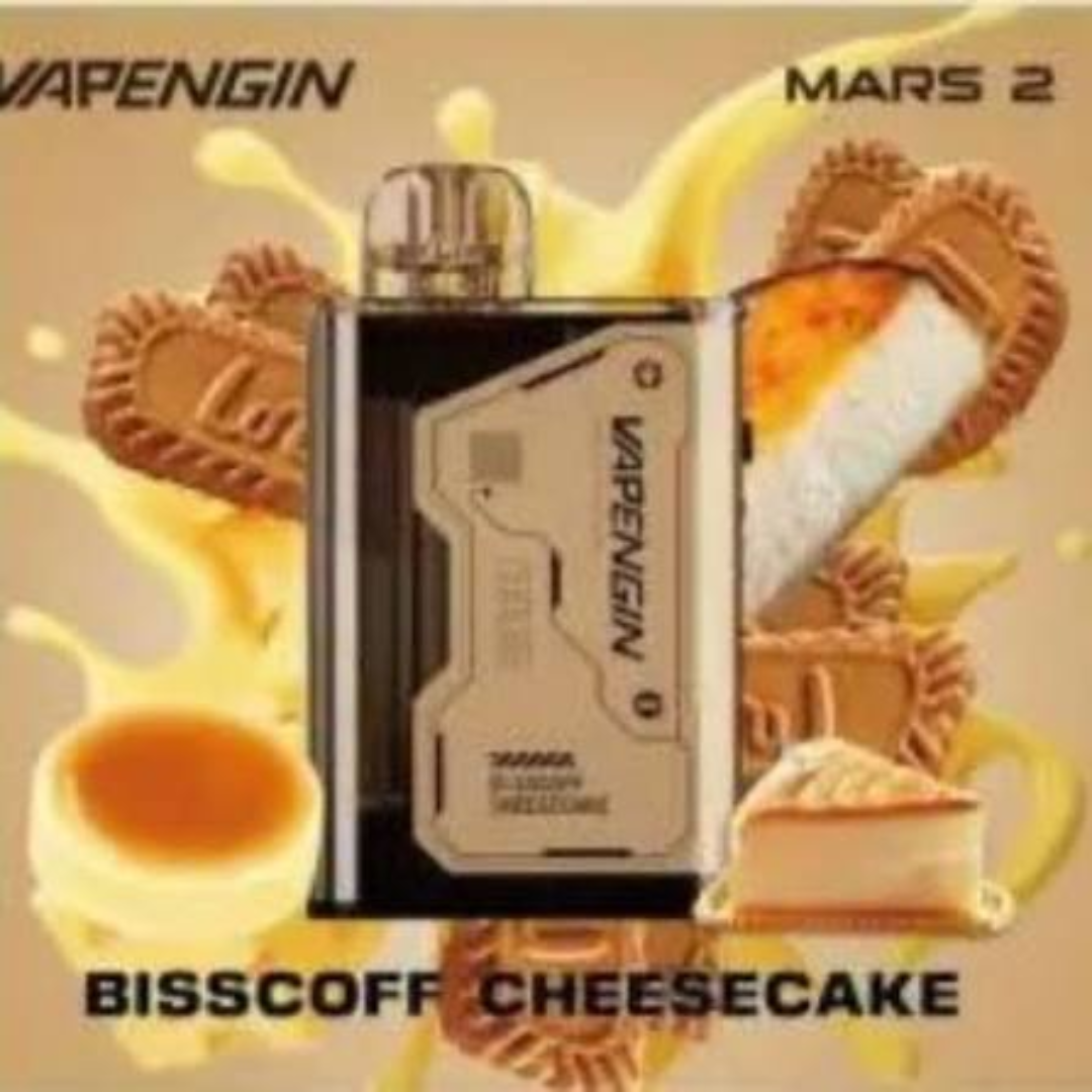 Vapengin Mars 2 20K Puffs Disposable Vape – Biscoff Cheesecake flavor (Dubai, UAE).