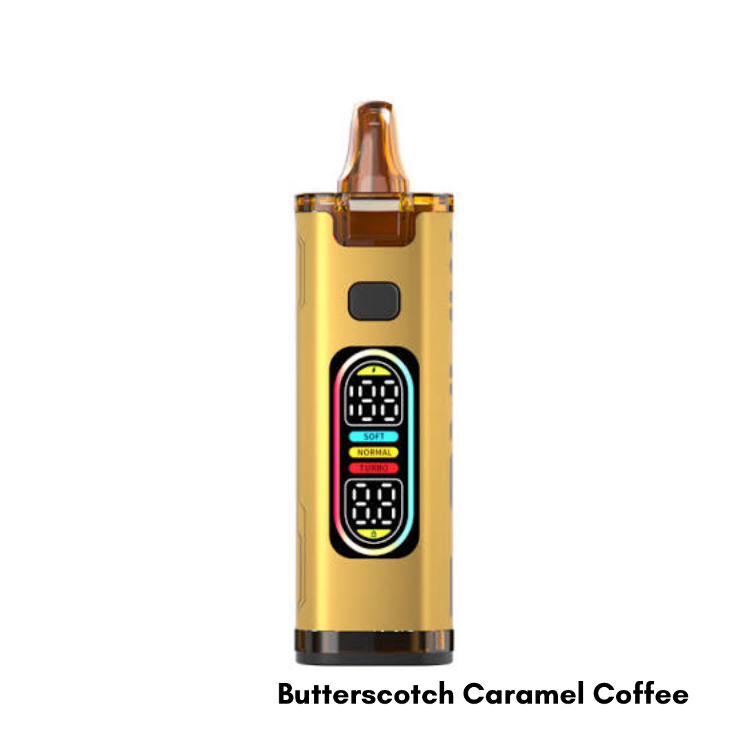 Vapengin Mars 2 20K Puffs Disposable Vape – Butterscotch Caramel Coffee flavor (Dubai, UAE).