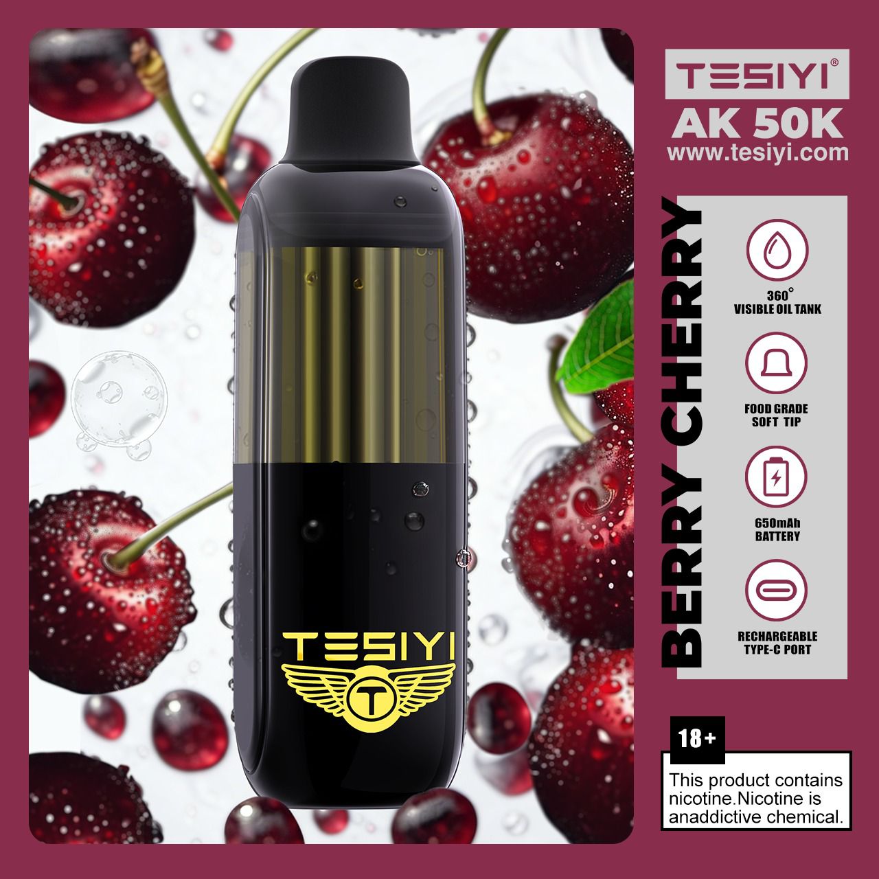 TESIYI AK 50000 Puffs Disposable Vape 50mg in Dubai UAE