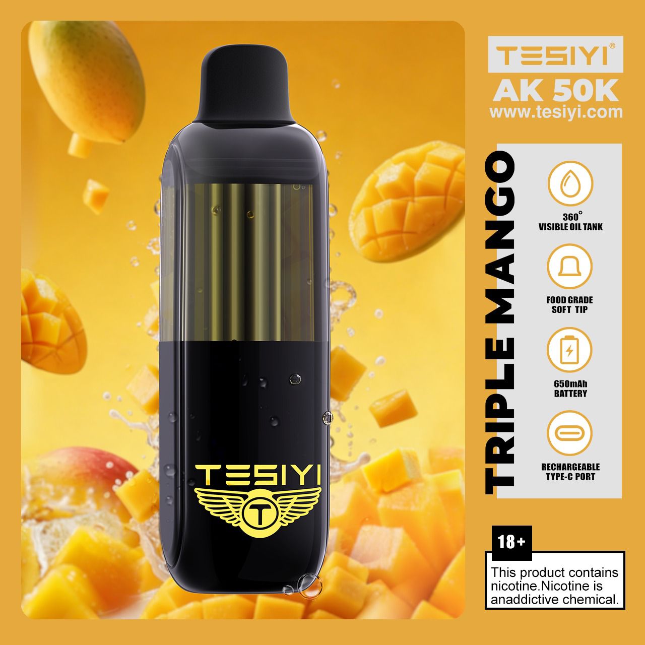 TESIYI AK 50000 Puffs Disposable Vape 50mg in Dubai UAE