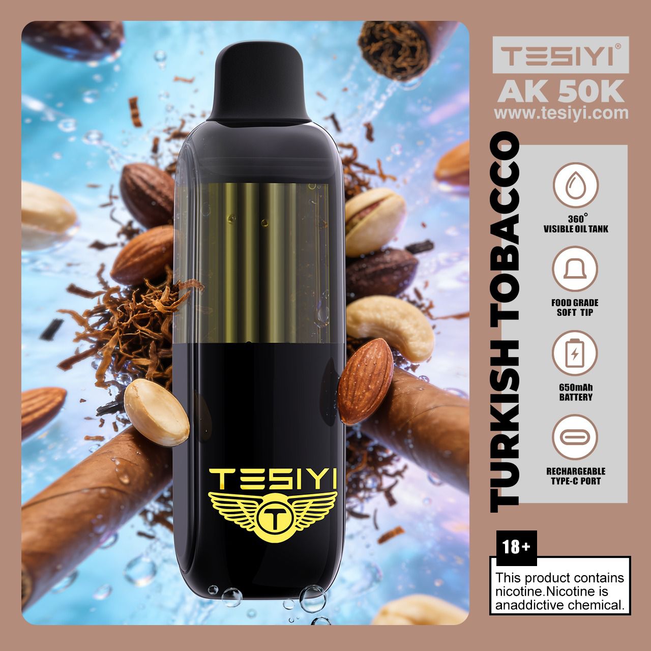 TESIYI AK 50000 Puffs Disposable Vape 50mg in Dubai UAE