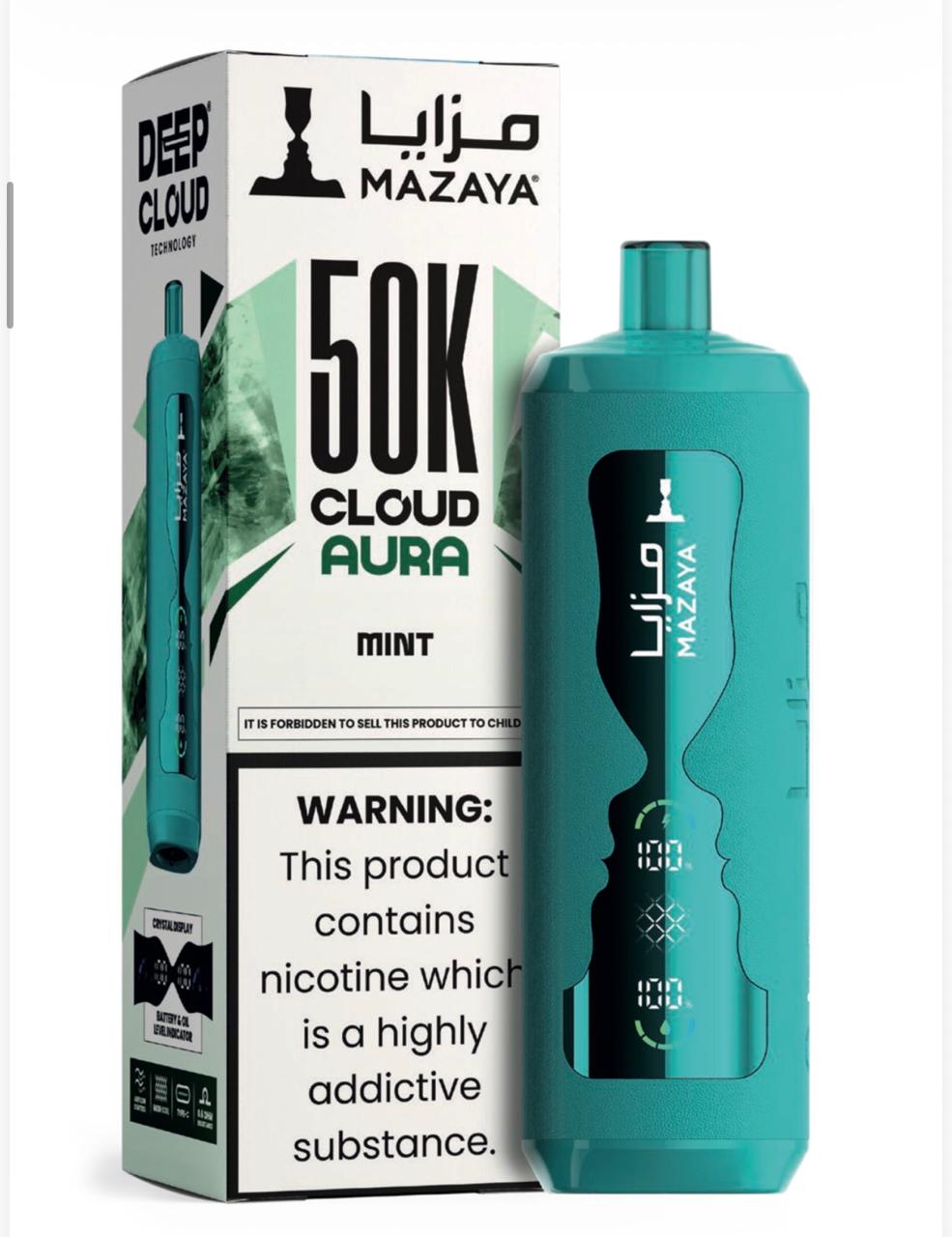 Mazaya Cloud AURA 50000 Puffs Disposable Vape 6mg in Dubai UAE
