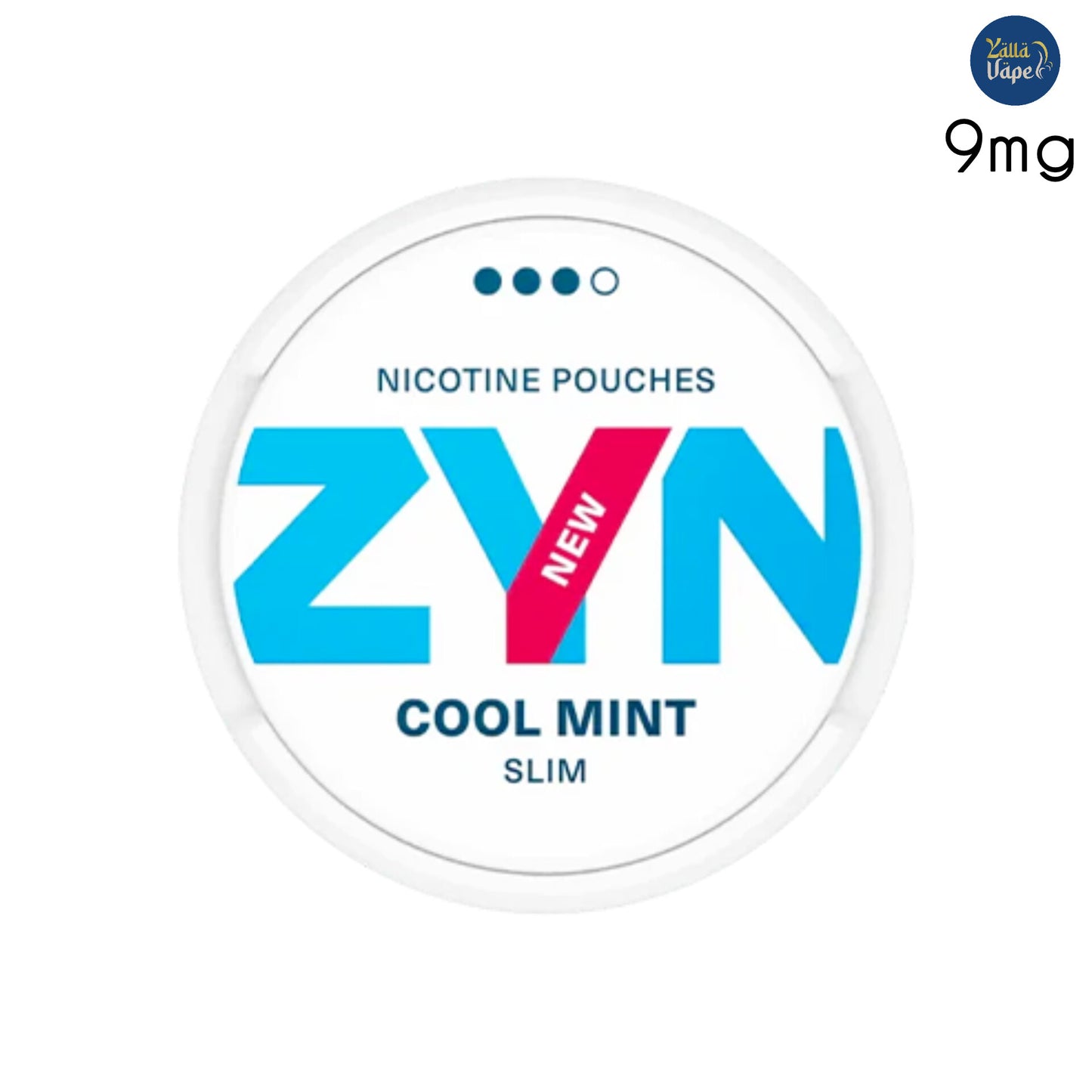 ZYN Cool Mint Slim Nicotine Pouches 9mg- Strong, refreshing mint flavor in  a slim, discreet pouch. Tobacco-free nicotine for on-the-go use. Available for delivery across the UAE.