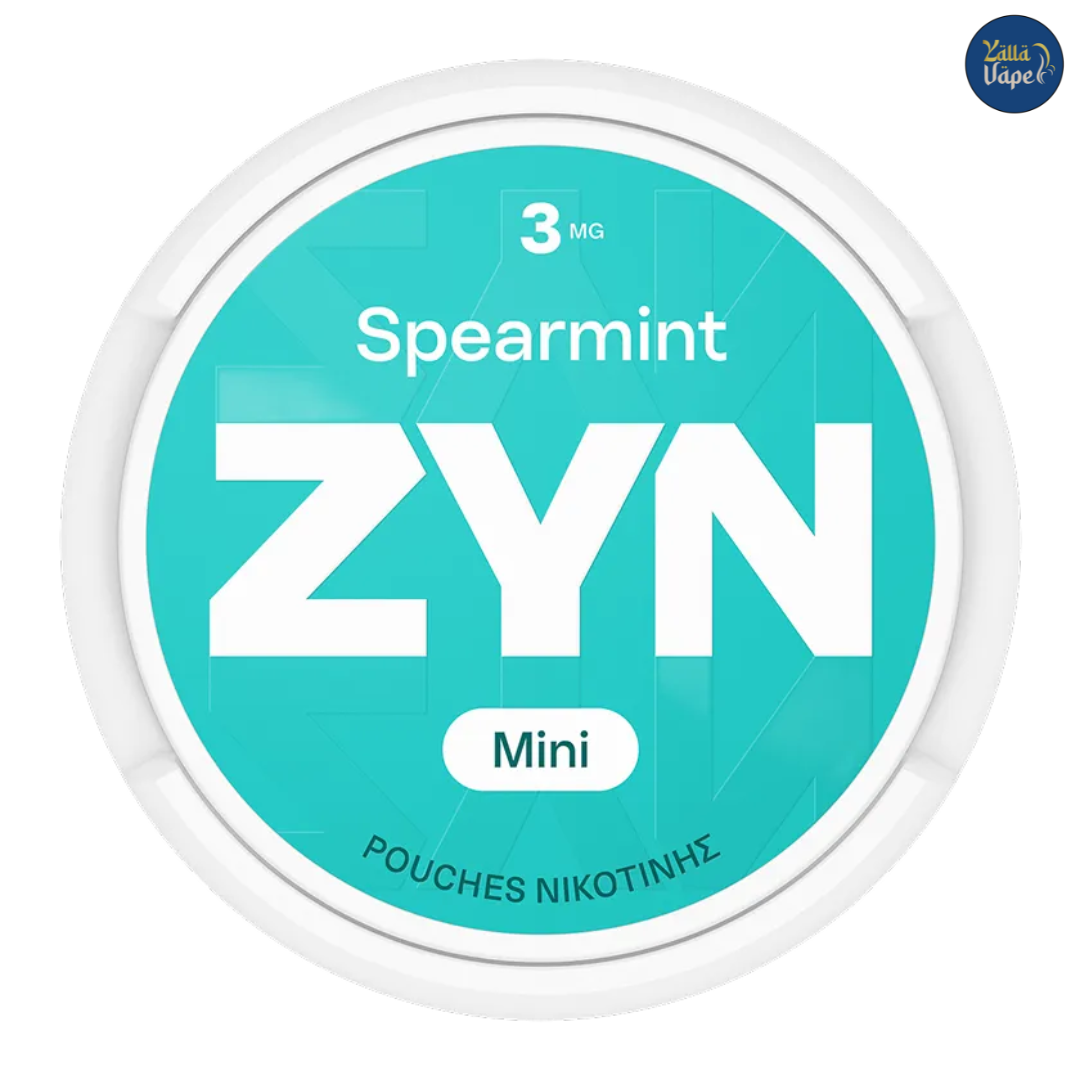 ZYN Spearmint Mini 3mg (mini) — turquoise tin, light nicotine, discreet pocket pouches — buy in UAE now