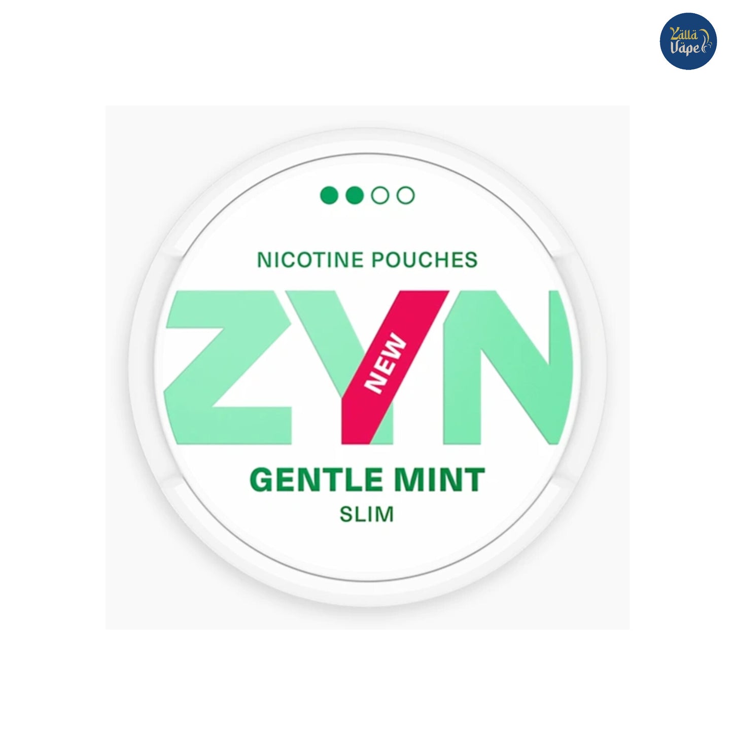 ZYN Gentle Mint Slim 6mg Nicotine Pouches - Refreshing mint flavor in a slim, discreet pouch. Perfect for on- the-go use. Available in the UAE.