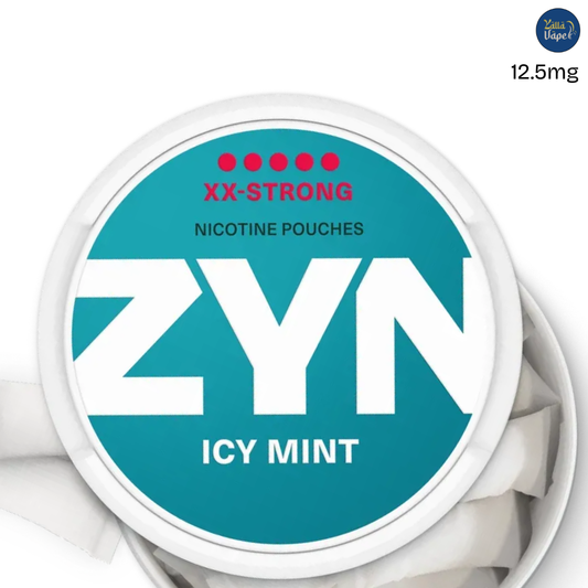 Zyn Icy Mint XX-Strong 12.5mg\5 Dot  nicotine pouches — authentic tobacco-free can, Dubai & UAE delivery