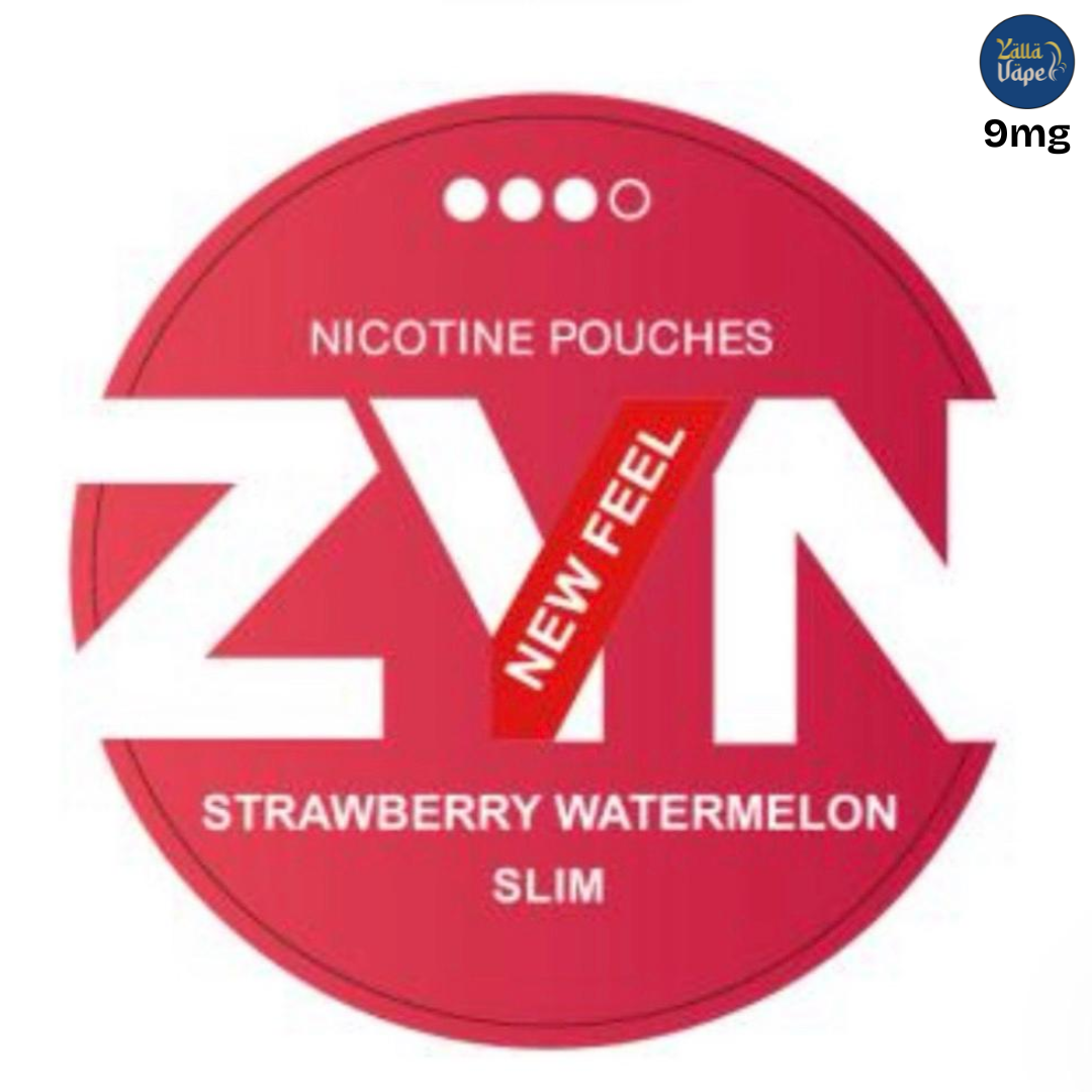 ZYN Strawberry Watermelon Slim 9mg can — tobacco-free nicotine pouches, UAE