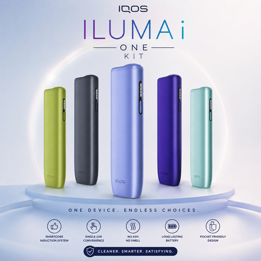 IQOS ILUMA i One Kit in Midnight Black, Breeze Blue, Electric Purple, Leaf Green, Digital Violet and more – Dubai UAE