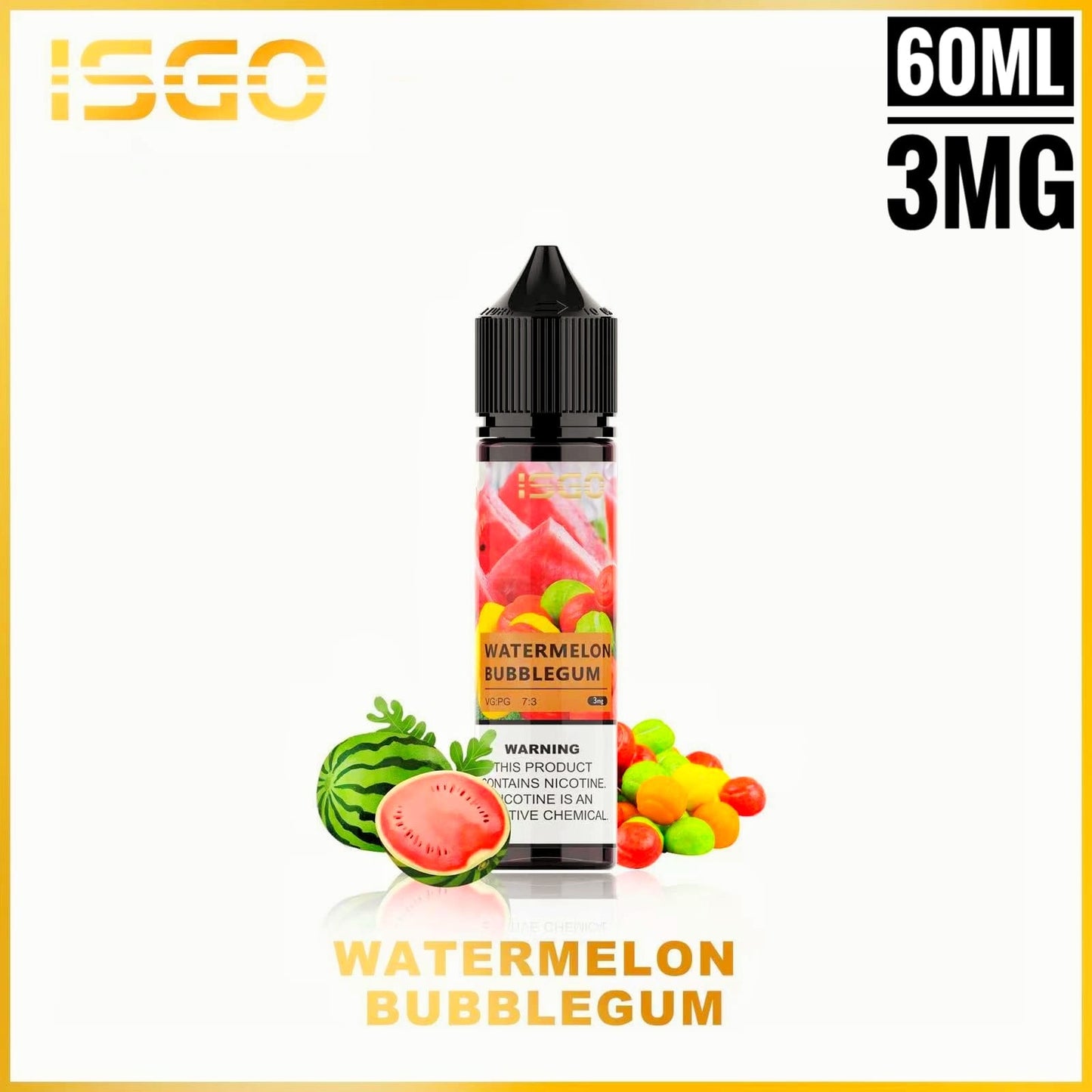 ISGO 60ML E-LIQUID 3mg & 6mg ALL FLAVORS