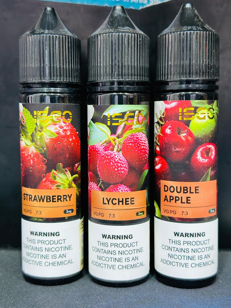 ISGO 60ML E-LIQUID 3mg & 6mg ALL FLAVORS