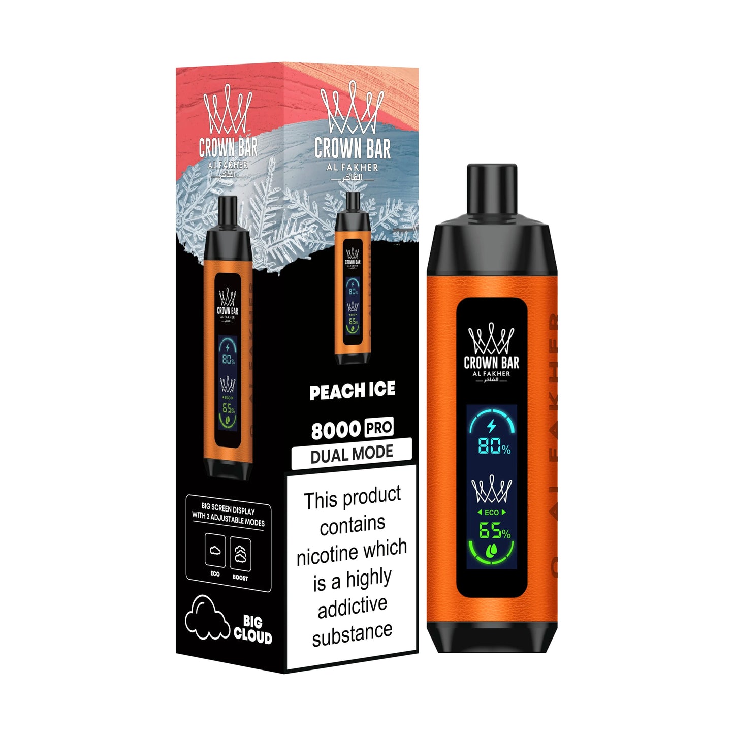 Al Fakher Crown Bar Pro 8000 Puffs (Dual Mode) Disposable Vape In Dubai UAE