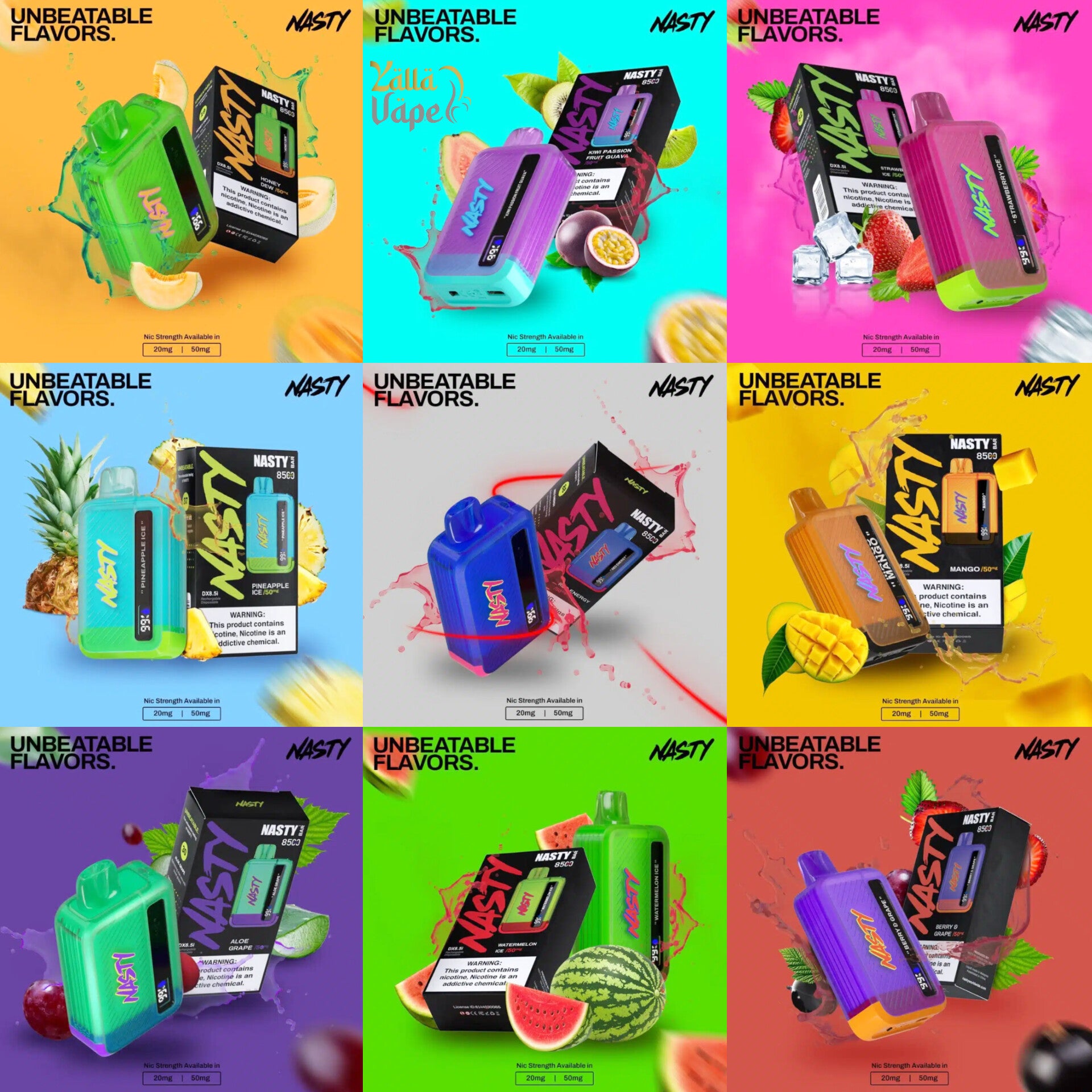 Nasty Vape Flavors Nasty Bar 8500 Puffs Disposable Vape in Dubai UAE YALLA VAPE Nasty Vape Flavors Nasty Bar 8500 Puffs Disposable Vape in Dubai UAE YALLA VAPE