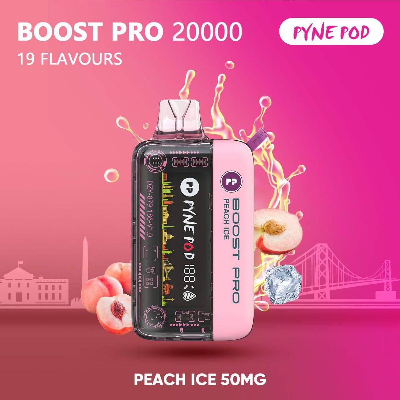 PYNE POD Boost Pro 20000 Puffs 50MG Disposable Vape in Dubai UAE